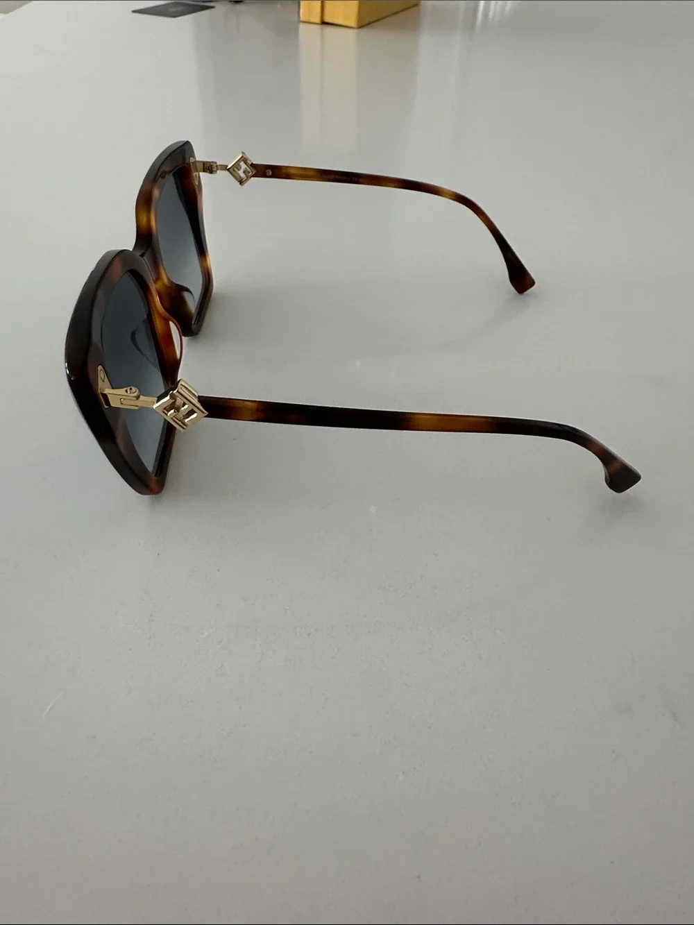 Fendi Brown Tortoiseshell Square Sunglasses